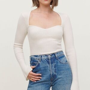 NWOT Reformation Glenna Cashmere Sweater Large